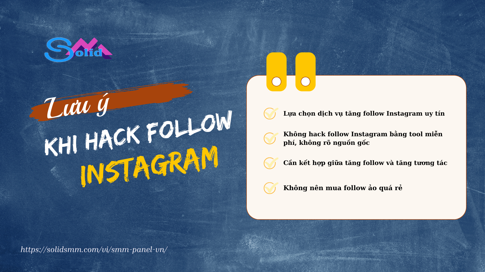 Một số lưu ý khi hack follow Instagram